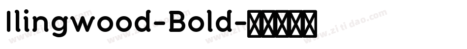 Ilingwood-Bold字体转换