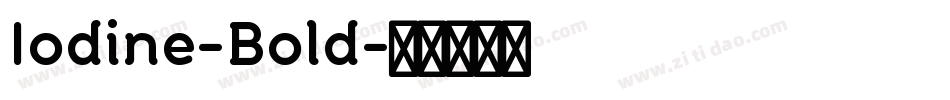 Iodine-Bold字体转换