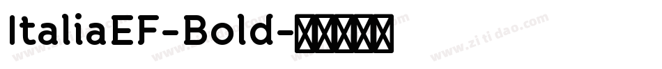 ItaliaEF-Bold字体转换