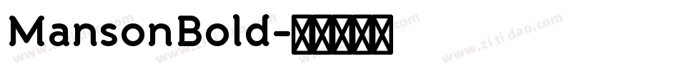MansonBold字体转换