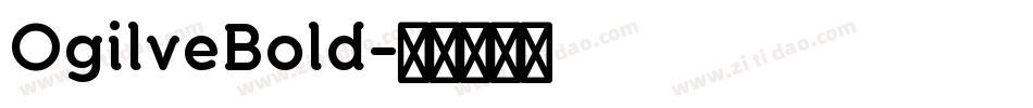 OgilveBold字体转换
