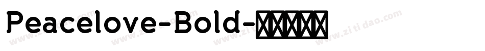 Peacelove-Bold字体转换