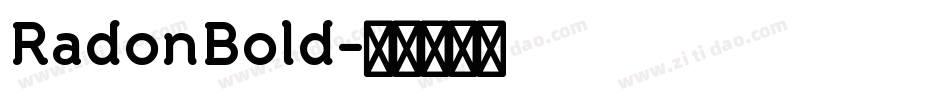 RadonBold字体转换