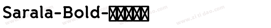 Sarala-Bold字体转换