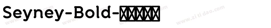 Seyney-Bold字体转换