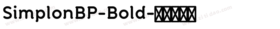 SimplonBP-Bold字体转换