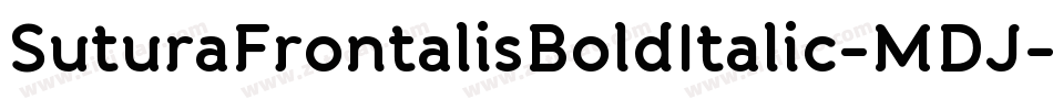 SuturaFrontalisBoldItalic-MDJ字体转换