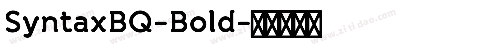 SyntaxBQ-Bold字体转换