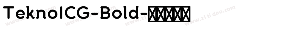 TeknoICG-Bold字体转换