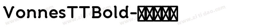 VonnesTTBold字体转换