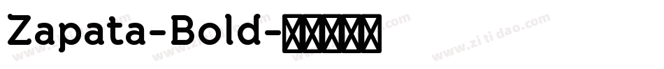 Zapata-Bold字体转换
