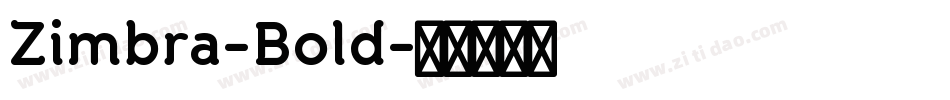 Zimbra-Bold字体转换