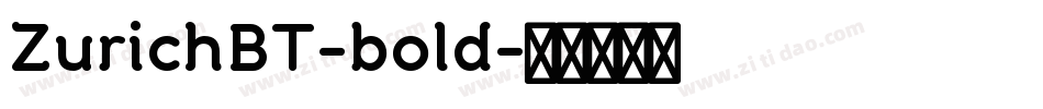 ZurichBT-bold字体转换