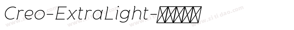 Creo-ExtraLight字体转换