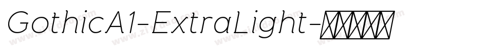 GothicA1-ExtraLight字体转换