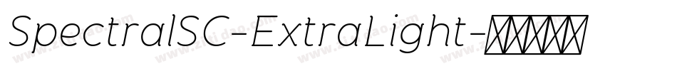 SpectralSC-ExtraLight字体转换