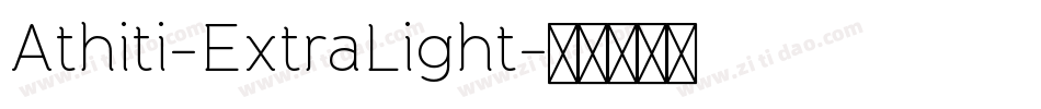 Athiti-ExtraLight字体转换