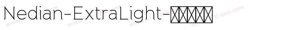 Nedian-ExtraLight字体转换