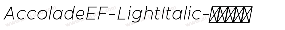 AccoladeEF-LightItalic字体转换