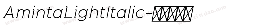 AmintaLightItalic字体转换