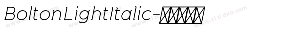 BoltonLightItalic字体转换