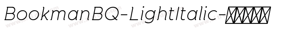 BookmanBQ-LightItalic字体转换