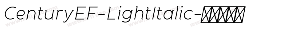 CenturyEF-LightItalic字体转换