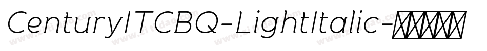 CenturyITCBQ-LightItalic字体转换