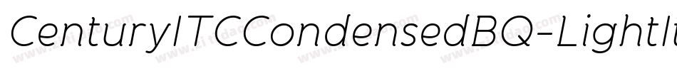 CenturyITCCondensedBQ-LightItalic字体转换