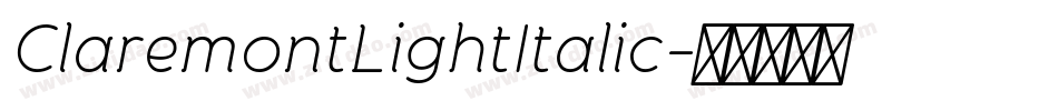 ClaremontLightItalic字体转换