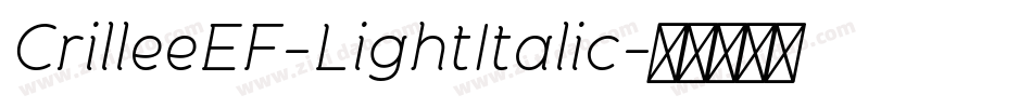CrilleeEF-LightItalic字体转换
