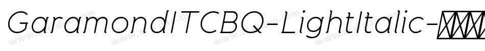 GaramondITCBQ-LightItalic字体转换