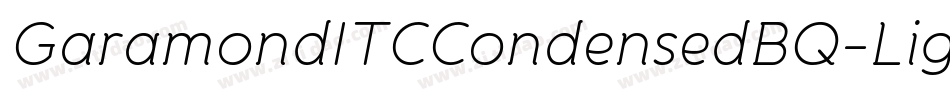 GaramondITCCondensedBQ-LightItalic字体转换
