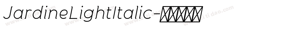 JardineLightItalic字体转换