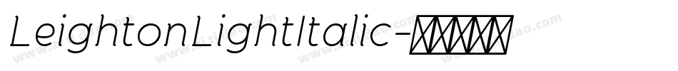 LeightonLightItalic字体转换