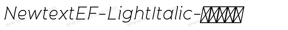 NewtextEF-LightItalic字体转换