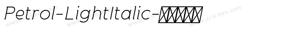 Petrol-LightItalic字体转换