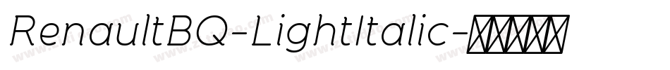 RenaultBQ-LightItalic字体转换