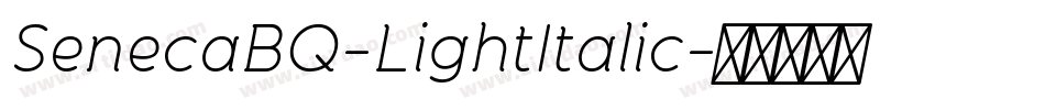 SenecaBQ-LightItalic字体转换