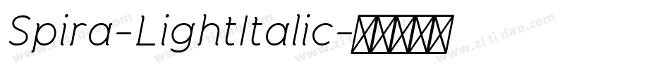 Spira-LightItalic字体转换