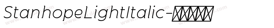 StanhopeLightItalic字体转换