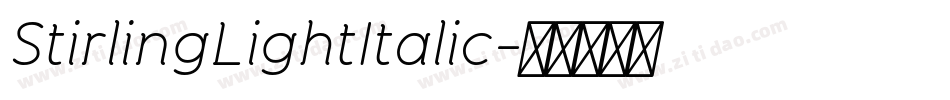 StirlingLightItalic字体转换