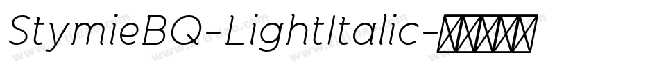 StymieBQ-LightItalic字体转换