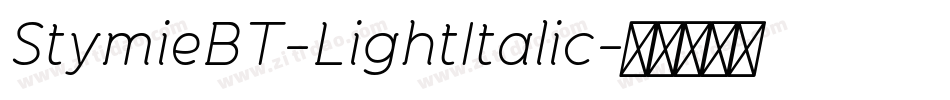 StymieBT-LightItalic字体转换