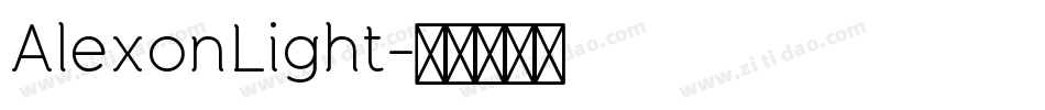 AlexonLight字体转换