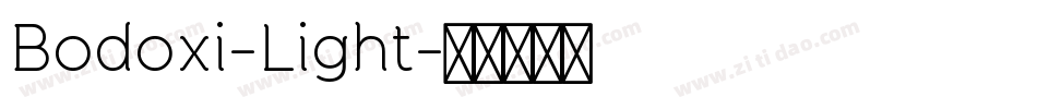 Bodoxi-Light字体转换