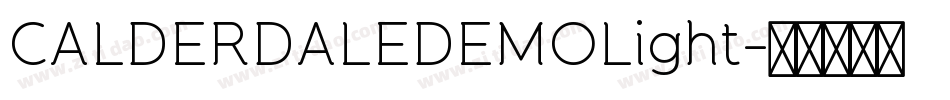 CALDERDALEDEMOLight字体转换