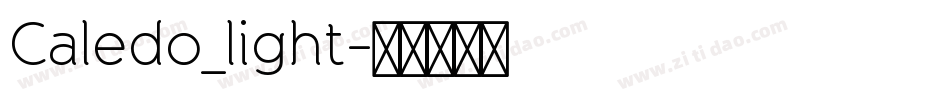 Caledo_light字体转换