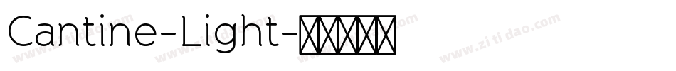 Cantine-Light字体转换