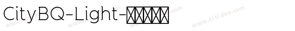 CityBQ-Light字体转换